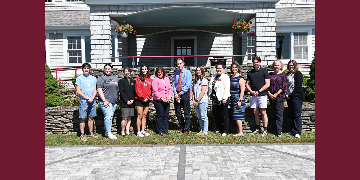 Students, staff and faculty with Congresswoman Kuster